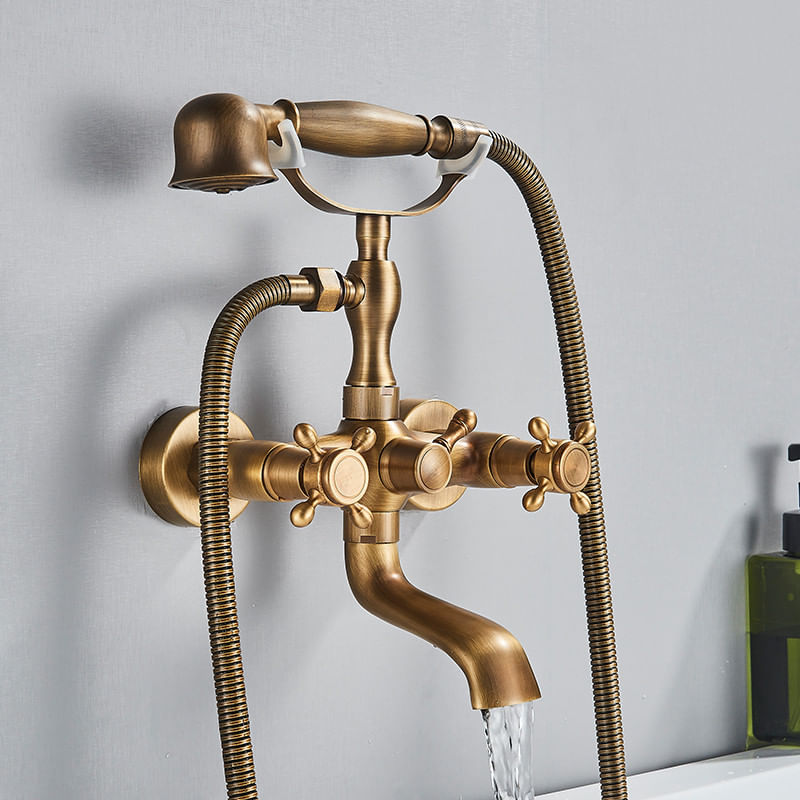 Casa si Gradina - Sanitare - Lavoar baie si accesorii - Baterii sanitare - Baterie cada, Blackswan, Tip M39, model bronz antichizat, dimensiune 18 cm - Infinity.ro