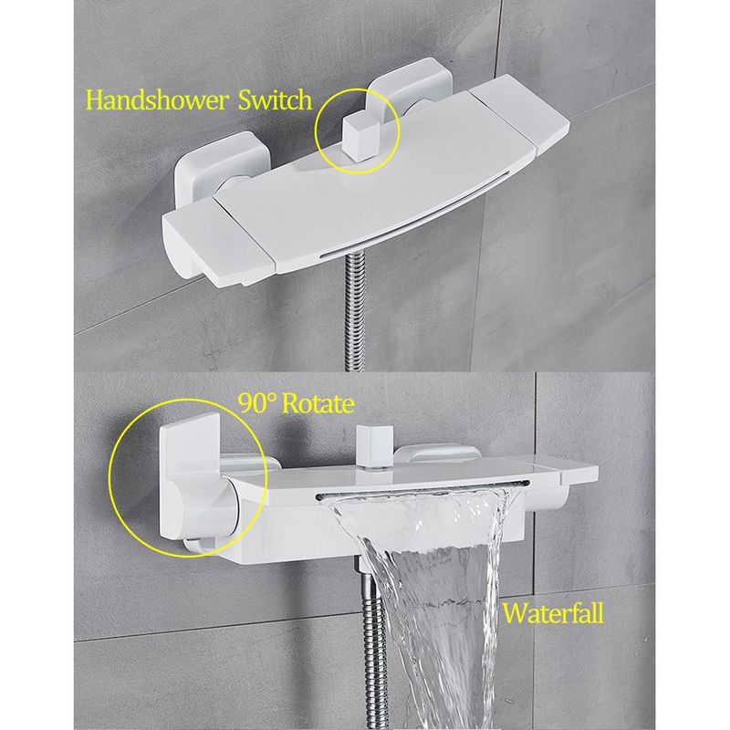 Casa si Gradina - Sanitare - Lavoar baie si accesorii - Baterii sanitare - Baterie cada, Blackswan, Tip M12, model alb, dimensiune 27cm - Infinity.ro