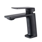 Casa si Gradina - Sanitare - Lavoar baie si accesorii - Baterii sanitare - Baterie chiuveta baie, Blackswan, Tip M117, model negru mat, dimensiune 16 cm - Infinity.ro