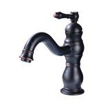 Casa si Gradina - Sanitare - Lavoar baie si accesorii - Baterii sanitare - Baterie chiuveta baie, Blackswan, Tip M149, model negru antichizat scurt, dimensiune 21.5 cm - Infinity.ro