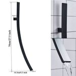 Casa si Gradina - Sanitare - Lavoar baie si accesorii - Baterii sanitare - Baterie chiuveta baie, Blackswan, Tip M18, model negru mat, dimensiune 70 cm - Infinity.ro