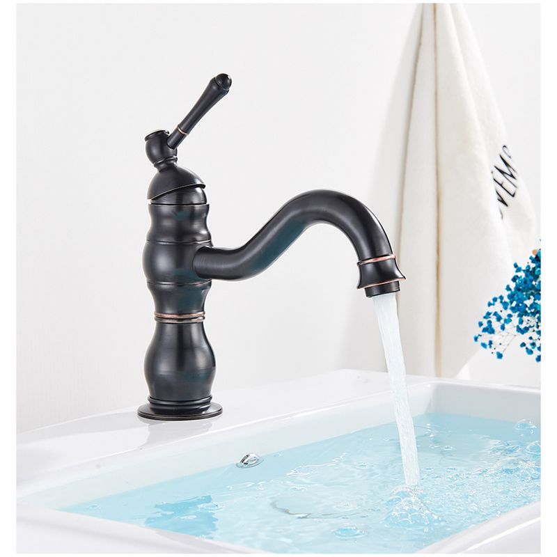 Casa si Gradina - Sanitare - Lavoar baie si accesorii - Baterii sanitare - Baterie chiuveta baie, Blackswan, Tip M149, model negru antichizat scurt, dimensiune 21.5 cm - Infinity.ro