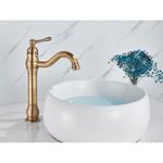 Casa si Gradina - Sanitare - Lavoar baie si accesorii - Baterii sanitare - Baterie chiuveta baie, Blackswan, Tip M152, model bronz antichizat lung, dimensiune 32.5 cm - Infinity.ro