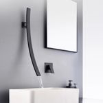 Casa si Gradina - Sanitare - Lavoar baie si accesorii - Baterii sanitare - Baterie chiuveta baie, Blackswan, Tip M18, model negru mat, dimensiune 70 cm - Infinity.ro