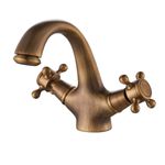 Casa si Gradina - Sanitare - Lavoar baie si accesorii - Baterii sanitare - Baterie chiuveta baie, Blackswan, Tip M144, model bronz antichizat, dimensiune 14 cm - Infinity.ro