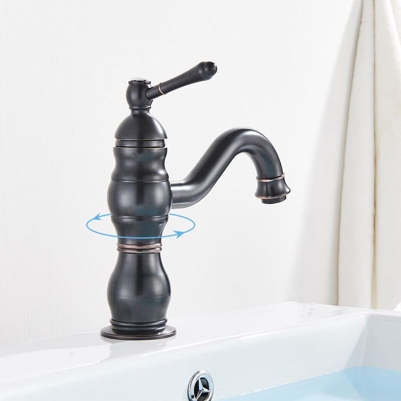 Casa si Gradina - Sanitare - Lavoar baie si accesorii - Baterii sanitare - Baterie chiuveta baie, Blackswan, Tip M149, model negru antichizat scurt, dimensiune 21.5 cm - Infinity.ro