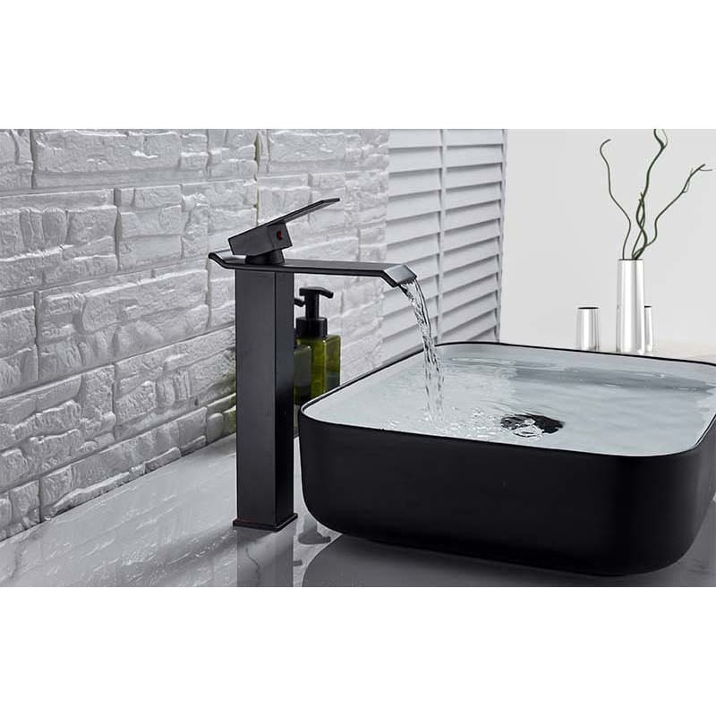 Casa si Gradina - Sanitare - Lavoar baie si accesorii - Baterii sanitare - Baterie chiuveta baie, Blackswan, Tip M114, model negru mat, dimensiune 30.6 cm - Infinity.ro