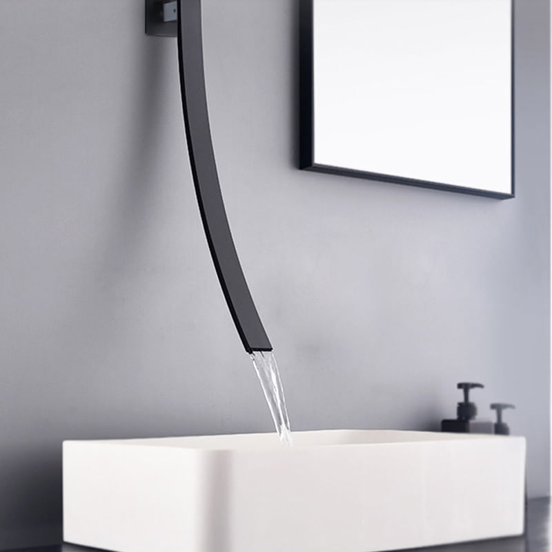 Casa si Gradina - Sanitare - Lavoar baie si accesorii - Baterii sanitare - Baterie chiuveta baie, Blackswan, Tip M18, model negru mat, dimensiune 70 cm - Infinity.ro