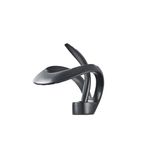 Casa si Gradina - Sanitare - Lavoar baie si accesorii - Baterii sanitare - Baterie chiuveta baie, Blackswan, Tip M179, model negru mat cu pipa tip cascada, dimensiune 15 cm - Infinity.ro