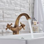 Casa si Gradina - Sanitare - Lavoar baie si accesorii - Baterii sanitare - Baterie chiuveta baie, Blackswan, Tip M144, model bronz antichizat, dimensiune 14 cm - Infinity.ro