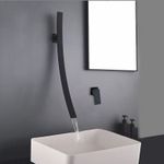 Casa si Gradina - Sanitare - Lavoar baie si accesorii - Baterii sanitare - Baterie chiuveta baie, Blackswan, Tip M18, model negru mat, dimensiune 70 cm - Infinity.ro