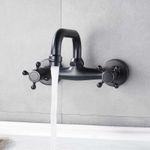 Casa si Gradina - Sanitare - Lavoar baie si accesorii - Baterii sanitare - Baterie chiuveta baie, Blackswan, Tip M143, model negru antichizat, dimensiune 21 cm - Infinity.ro