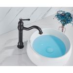 Casa si Gradina - Sanitare - Lavoar baie si accesorii - Baterii sanitare - Baterie chiuveta baie, Blackswan, Tip M153, model negru antichizat lung, dimensiune 32.5 cm - Infinity.ro