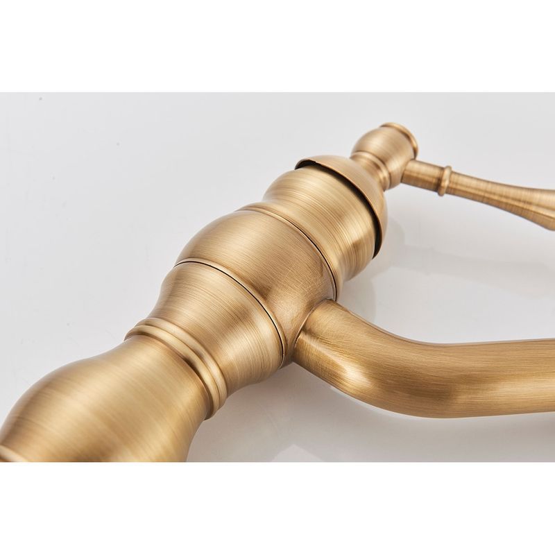 Casa si Gradina - Sanitare - Lavoar baie si accesorii - Baterii sanitare - Baterie chiuveta baie, Blackswan, Tip M152, model bronz antichizat lung, dimensiune 32.5 cm - Infinity.ro