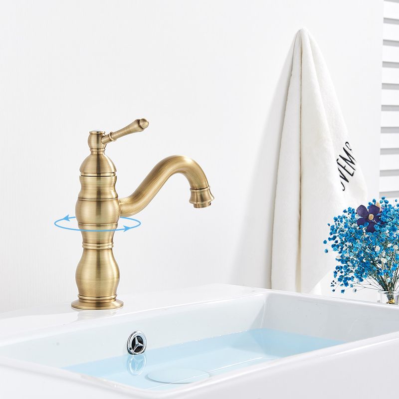 Casa si Gradina - Sanitare - Lavoar baie si accesorii - Baterii sanitare - Baterie chiuveta baie, Blackswan, Tip M148, model bronz antichizat scurt, dimensiune 21.5 cm - Infinity.ro