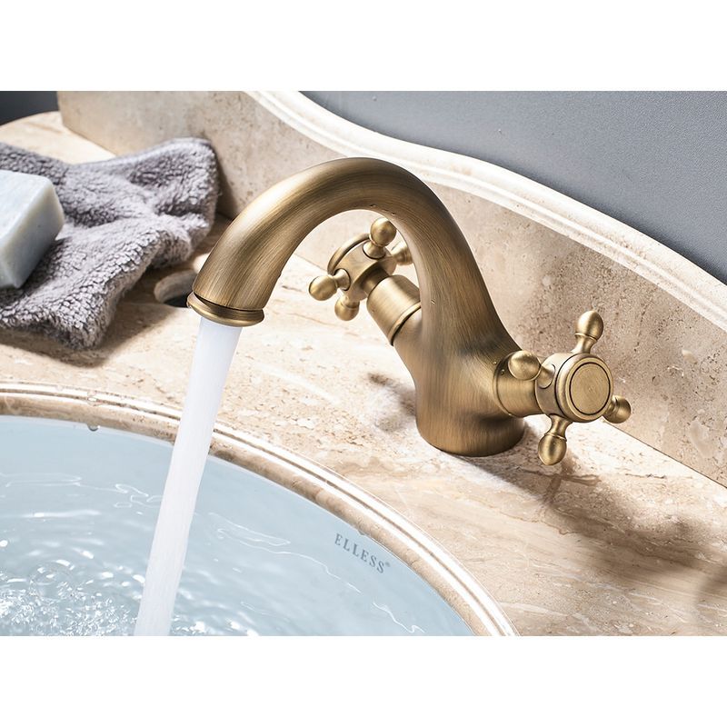 Casa si Gradina - Sanitare - Lavoar baie si accesorii - Baterii sanitare - Baterie chiuveta baie, Blackswan, Tip M144, model bronz antichizat, dimensiune 14 cm - Infinity.ro