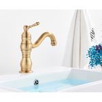 Casa si Gradina - Sanitare - Lavoar baie si accesorii - Baterii sanitare - Baterie chiuveta baie, Blackswan, Tip M148, model bronz antichizat scurt, dimensiune 21.5 cm - Infinity.ro