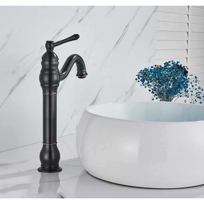 Casa si Gradina - Sanitare - Lavoar baie si accesorii - Baterii sanitare - Baterie chiuveta baie, Blackswan, Tip M153, model negru antichizat lung, dimensiune 32.5 cm - Infinity.ro