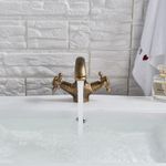 Casa si Gradina - Sanitare - Lavoar baie si accesorii - Baterii sanitare - Baterie chiuveta baie, Blackswan, Tip M144, model bronz antichizat, dimensiune 14 cm - Infinity.ro