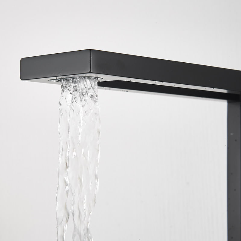Casa si Gradina - Sanitare - Lavoar baie si accesorii - Baterii sanitare - Baterie chiuveta baie, Blackswan, Tip M156, model negru mat, dimensiune 18 cm - Infinity.ro