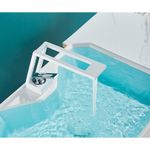 Casa si Gradina - Sanitare - Lavoar baie si accesorii - Baterii sanitare - Baterie chiuveta baie, Blackswan, Tip M120, model alb/ crom, dimensiune 19 cm - Infinity.ro