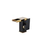Casa si Gradina - Sanitare - Lavoar baie si accesorii - Baterii sanitare - Baterie chiuveta baie, Blackswan, Tip M194, model negru/ auriu scurt cu pipa tip cascada si LED, dimensiune 12.5 cm - Infinity.ro