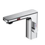 Casa si Gradina - Sanitare - Lavoar baie si accesorii - Baterii sanitare - Baterie chiuveta baie, Blackswan, Tip M224, model crom, cu afisaj LCD si senzor, dimensiune 18 cm - Infinity.ro