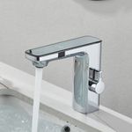 Casa si Gradina - Sanitare - Lavoar baie si accesorii - Baterii sanitare - Baterie chiuveta baie, Blackswan, Tip M224, model crom, cu afisaj LCD si senzor, dimensiune 18 cm - Infinity.ro