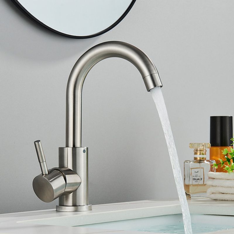 Casa si Gradina - Sanitare - Lavoar baie si accesorii - Baterii sanitare - Baterie chiuveta baie, Blackswan, Tip M236, model nichel rotund, dimensiune 23.5 cm - Infinity.ro