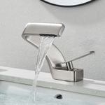 Casa si Gradina - Sanitare - Lavoar baie si accesorii - Baterii sanitare - Baterie chiuveta baie, Blackswan, Tip M205, model nichel cu pipa tip cascada, dimensiune 15 cm - Infinity.ro