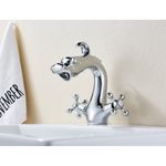 Casa si Gradina - Sanitare - Lavoar baie si accesorii - Baterii sanitare - Baterie chiuveta baie, Blackswan, Tip M267 Dragon, model crom, dimensiune 20 cm - Infinity.ro