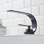Casa si Gradina - Sanitare - Lavoar baie si accesorii - Baterii sanitare - Baterie chiuveta baie, Blackswan, Tip M247, model negru mat Waves, dimensiune 20 cm - Infinity.ro