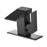 Casa si Gradina - Sanitare - Lavoar baie si accesorii - Baterii sanitare - Baterie chiuveta baie, Blackswan, Tip M292, model smart negru mat, cu display LCD, dimensiune 13 cm - Infinity.ro