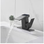 Casa si Gradina - Sanitare - Lavoar baie si accesorii - Baterii sanitare - Baterie chiuveta baie, Blackswan, Tip M292, model smart negru mat, cu display LCD, dimensiune 13 cm - Infinity.ro