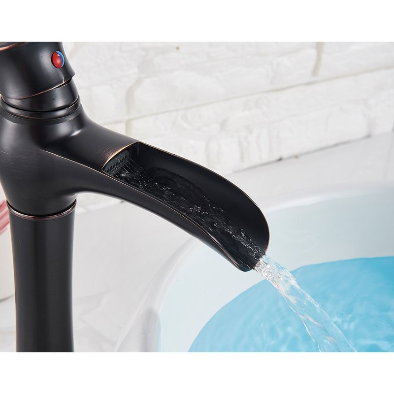 Casa si Gradina - Sanitare - Lavoar baie si accesorii - Baterii sanitare - Baterie chiuveta baie, Blackswan, Tip M55, model negru antichizat, dimensiune 35.5 cm - Infinity.ro