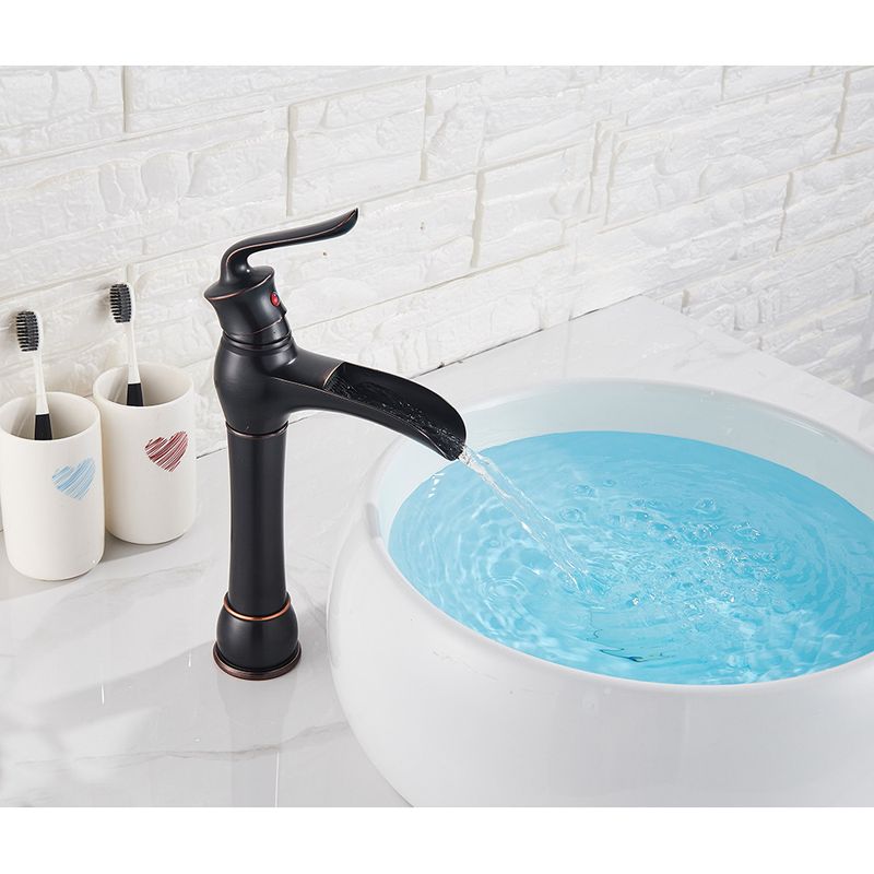 Casa si Gradina - Sanitare - Lavoar baie si accesorii - Baterii sanitare - Baterie chiuveta baie, Blackswan, Tip M55, model negru antichizat, dimensiune 35.5 cm - Infinity.ro