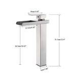 Casa si Gradina - Sanitare - Lavoar baie si accesorii - Baterii sanitare - Baterie chiuveta baie, Blackswan, Tip Cascada M33, model nichel, dimensiune 31.5 cm - Infinity.ro