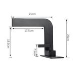 Casa si Gradina - Sanitare - Lavoar baie si accesorii - Baterii sanitare - Baterie chiuveta baie, Blackswan, Tip M24, model negru mat, dimensiune 20 cm - Infinity.ro