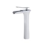 Casa si Gradina - Sanitare - Lavoar baie si accesorii - Baterii sanitare - Baterie chiuveta baie, Blackswan, Tip Cascada M56, model alb/crom, dimensiune 29 cm - Infinity.ro