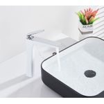 Casa si Gradina - Sanitare - Lavoar baie si accesorii - Baterii sanitare - Baterie chiuveta baie, Blackswan, Tip M75, model alb/ crom, dimensiune 30 cm - Infinity.ro