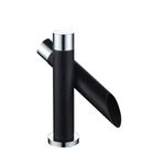 Casa si Gradina - Sanitare - Lavoar baie si accesorii - Baterii sanitare - Baterie chiuveta baie, Blackswan, Tip Cascada M28, model negru mat, dimensiune 17 cm - Infinity.ro