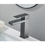 Casa si Gradina - Sanitare - Lavoar baie si accesorii - Baterii sanitare - Baterie chiuveta baie, Blackswan, Tip M311, model gri antracit scurt, dimensiune 18.5 cm - Infinity.ro