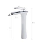 Casa si Gradina - Sanitare - Lavoar baie si accesorii - Baterii sanitare - Baterie chiuveta baie, Blackswan, Tip Cascada M56, model alb/crom, dimensiune 29 cm - Infinity.ro