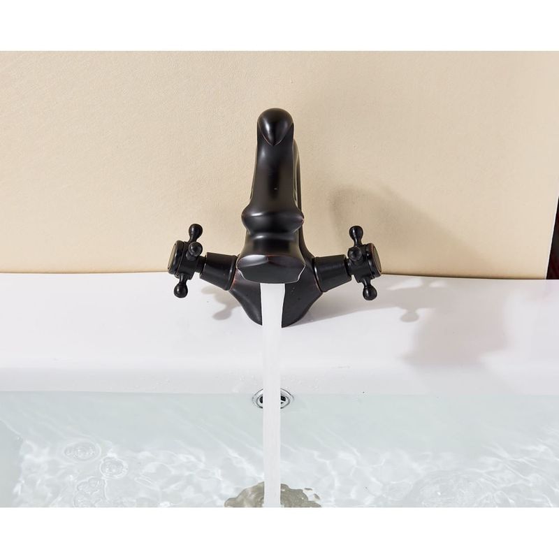 Casa si Gradina - Sanitare - Lavoar baie si accesorii - Baterii sanitare - Baterie chiuveta baie, Blackswan, Tip M265 Dragon, model negru scurt, dimensiune 20 cm - Infinity.ro
