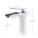 Casa si Gradina - Sanitare - Lavoar baie si accesorii - Baterii sanitare - Baterie chiuveta baie, Blackswan, Tip Cascada M57, model alb/crom, dimensiune 16 cm - Infinity.ro