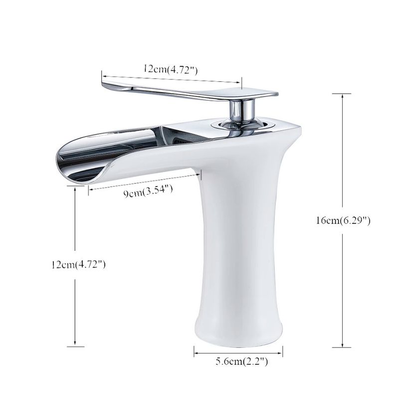 Casa si Gradina - Sanitare - Lavoar baie si accesorii - Baterii sanitare - Baterie chiuveta baie, Blackswan, Tip Cascada M57, model alb/crom, dimensiune 16 cm - Infinity.ro