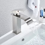 Casa si Gradina - Sanitare - Lavoar baie si accesorii - Baterii sanitare - Baterie chiuveta baie, Blackswan, Tip M297, model nichel tip cascada, dimensiune 19.3 cm - Infinity.ro