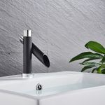 Casa si Gradina - Sanitare - Lavoar baie si accesorii - Baterii sanitare - Baterie chiuveta baie, Blackswan, Tip Cascada M28, model negru mat, dimensiune 17 cm - Infinity.ro
