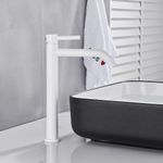 Casa si Gradina - Sanitare - Lavoar baie si accesorii - Baterii sanitare - Baterie chiuveta baie, Blackswan, Tip M142, model alb, dimensiune 30.7 cm - Infinity.ro