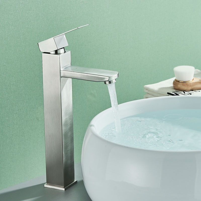 Casa si Gradina - Sanitare - Lavoar baie si accesorii - Baterii sanitare - Baterie chiuveta baie, Blackswan, Tip M308, model nichel lung, dimensiune 30.5 cm - Infinity.ro
